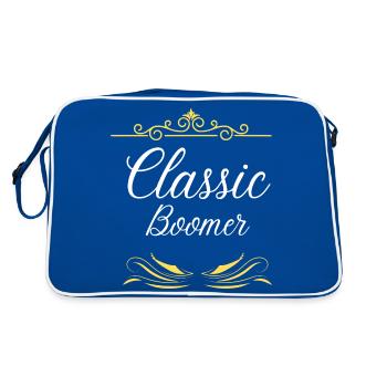 Classic Boomer, Old-School, 50s, 60s, Vintage - Retro Bag - blue/white - Back