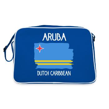 Drapeau d’Aruba - Caraïbes néerlandaises - Caraïbes - Sac Retro - bleu/blanc - Dos