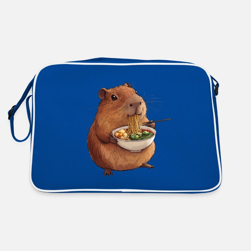 Capybara Eats Ramen Retro Bag