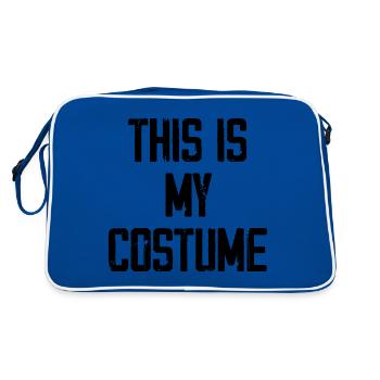 Das ist mein Kostüm - Retro Tasche - Blau/Weiß - Hinten