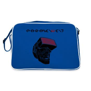 Parallel World Skull Black - Retro Bag - blue/white - Back