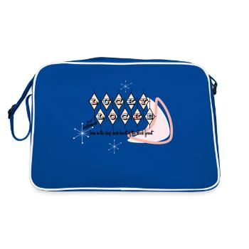 Lucky Locke Atomic 3 - Retro Tasche - Blau/Weiß - Hinten