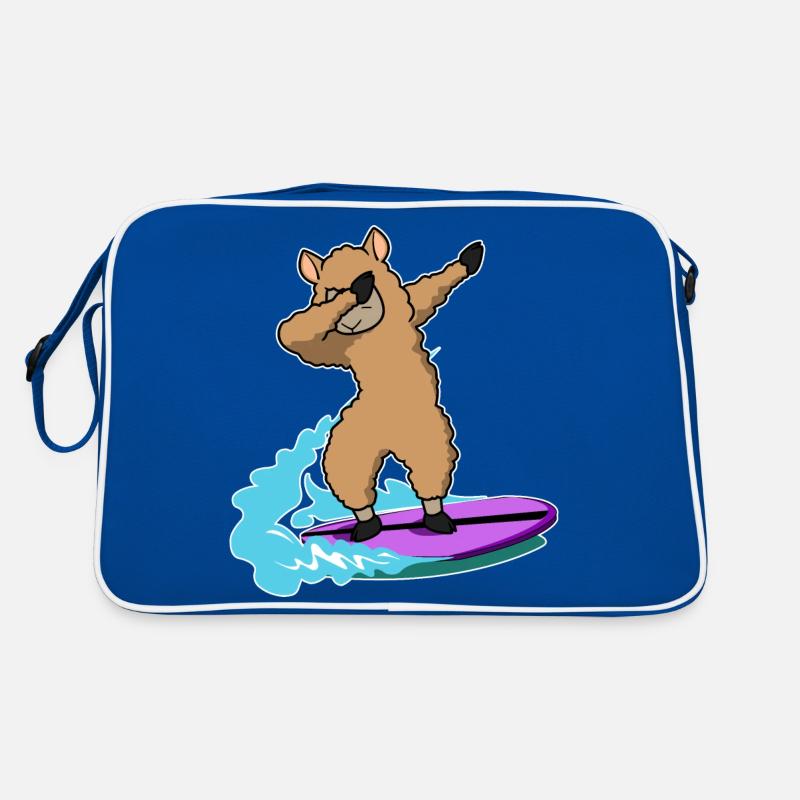 dab dabbing lama surfen spruch geschenkidee lamas Retro Tasche