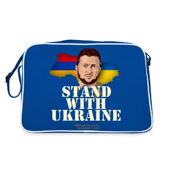 Armenia Stand with Ukraine - Retro Bag - blue/white - Back