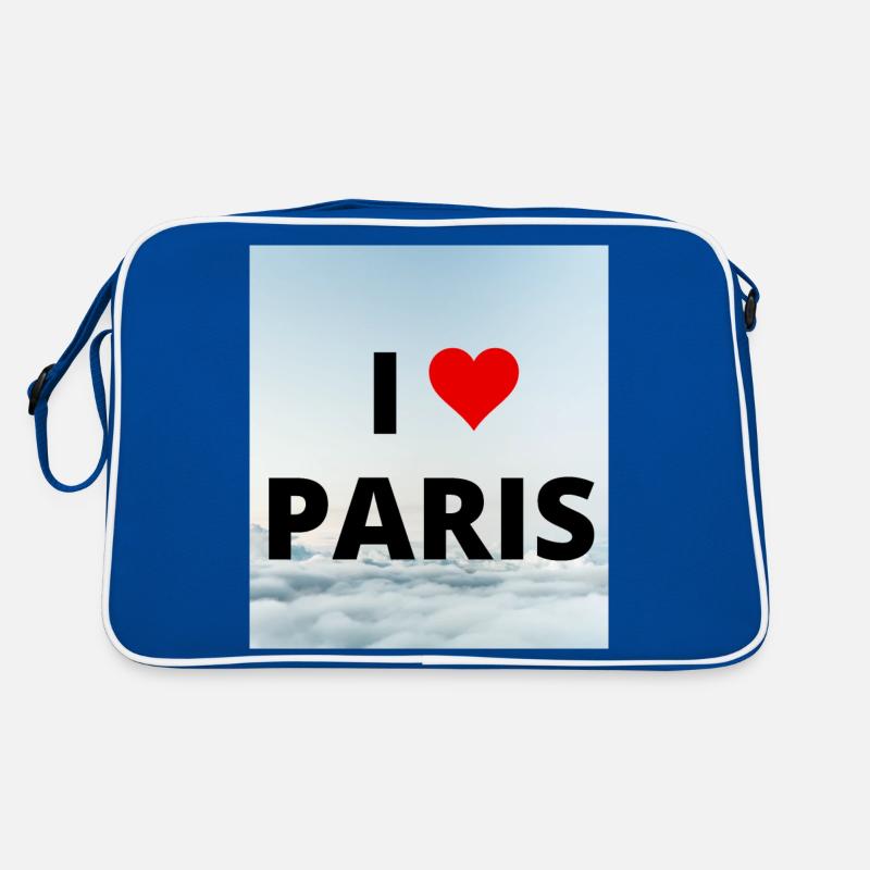 ICH LIEBE PARIS 2 - Retro Tasche - Blau/Weiß