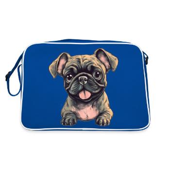 Conception de chien « Purrfectly adorable » - Sac Retro - bleu/blanc - Dos
