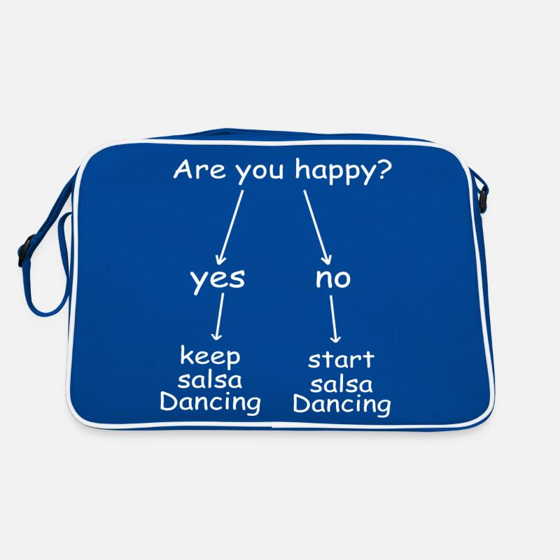 Dancing Dance Music - Retro Tasche - Blau/Weiß