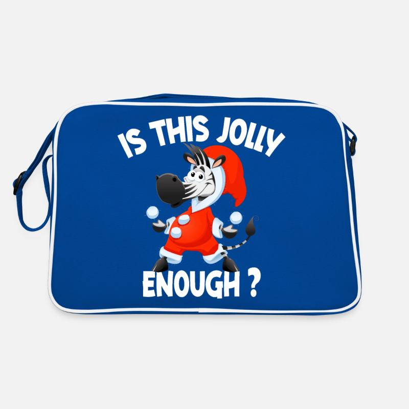 Is This Jolly Enough Funny Zebra Christmas Light Sac Retro