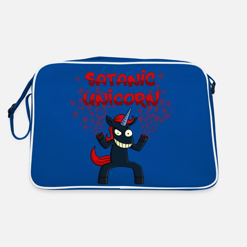 Satanisches Einhorn Retro Tasche