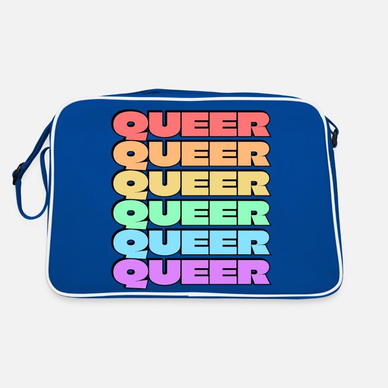 Queer gay pride 6 rainbow colors Retro Bag