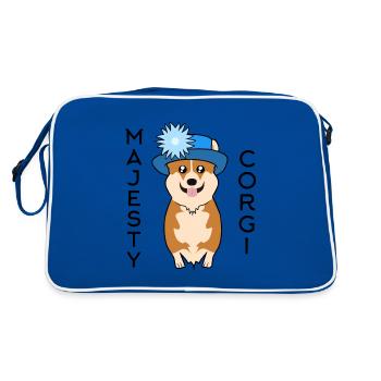 Majesté Corgi - Sac Retro - bleu/blanc - Dos