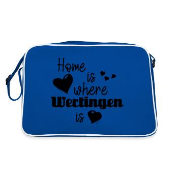 Chez soi à Wertingen - La maison est l’endroit où se trouve Wertingen - Sac Retro - bleu/blanc - Dos