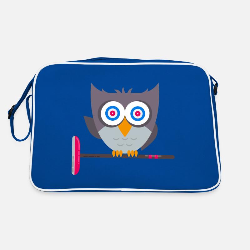 curling eisstockschießen curlingstein curling-eule Retro Tasche