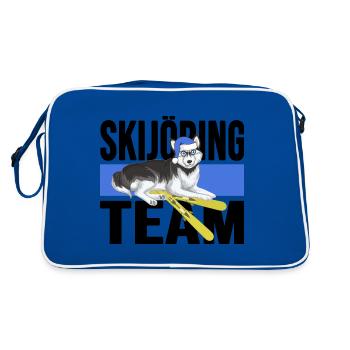 Skijoring Skiing with Pet Friendly Zughund Skijoering - Retro Bag - blue/white - Back