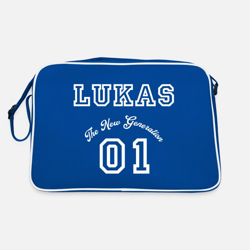 First name Lukas - white Retro Bag