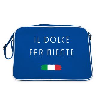 il dolce far niente - Retro Tasche - Blau/Weiß - Hinten