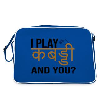 I love Kabaddi Sport - Retro Bag - blue/white - Back