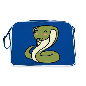 Serpent Cobra Comic Animal - Sac Retro - bleu/blanc - Dos