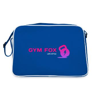 GYM FOX - Motivating Gym and Fitness Designs - Retro Bag - blue/white - Back