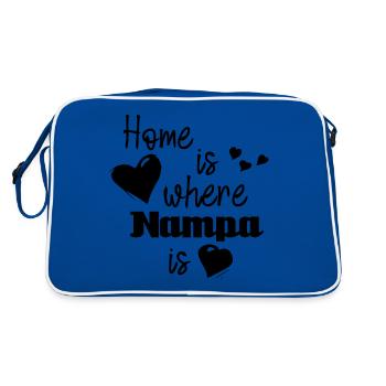 La maison est l’endroit où Nampa est - Sac Retro - bleu/blanc - Dos