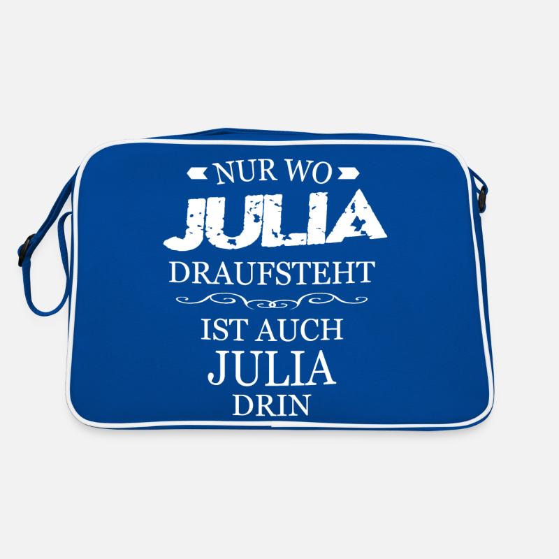 Julia - Retro Tasche - Blau/Weiß
