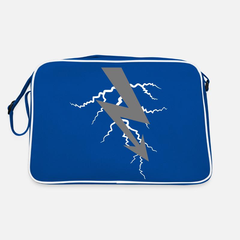 symbol electric lightning current energy strong current a Retro Bag