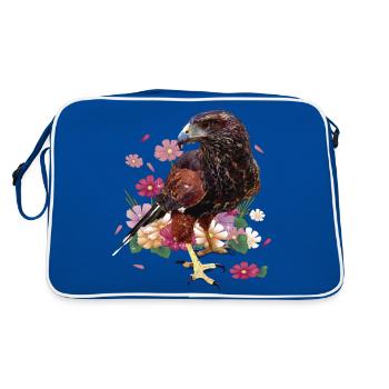 L’aigle rouge et noir - Sac Retro - bleu/blanc - Dos
