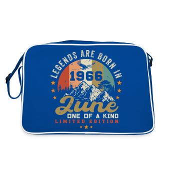 June 1966 Anniversary Juni 1966 Juni - Retro Bag - blue/white - Back