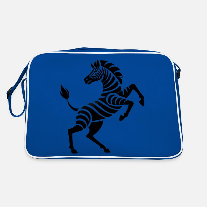 Zebra Hufe hoch Kunststück Silhouette Retro Tasche