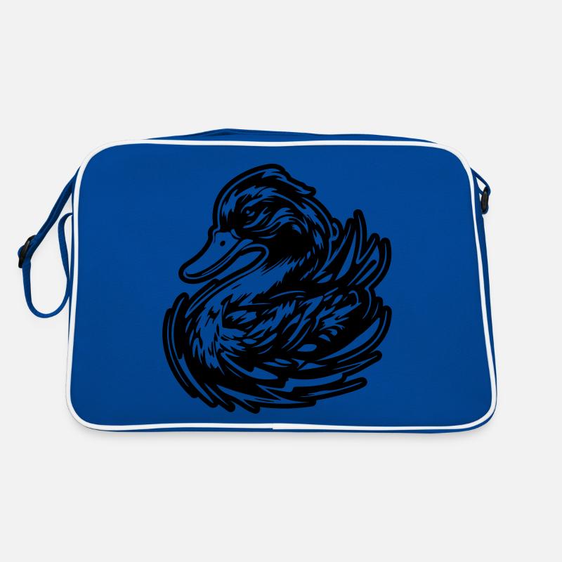 Duck animal - Retro Bag - blue/white