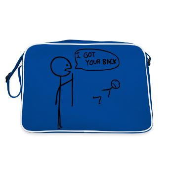 igotyourback - Sac Retro - bleu/blanc - Dos