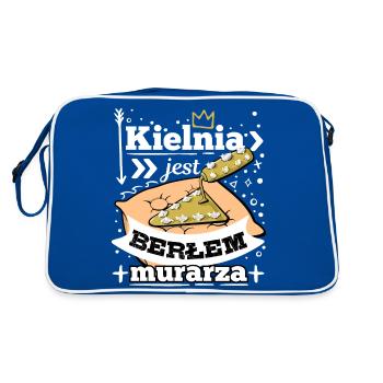 kielnia jest berlem murarza - Retro Bag - blue/white - Back