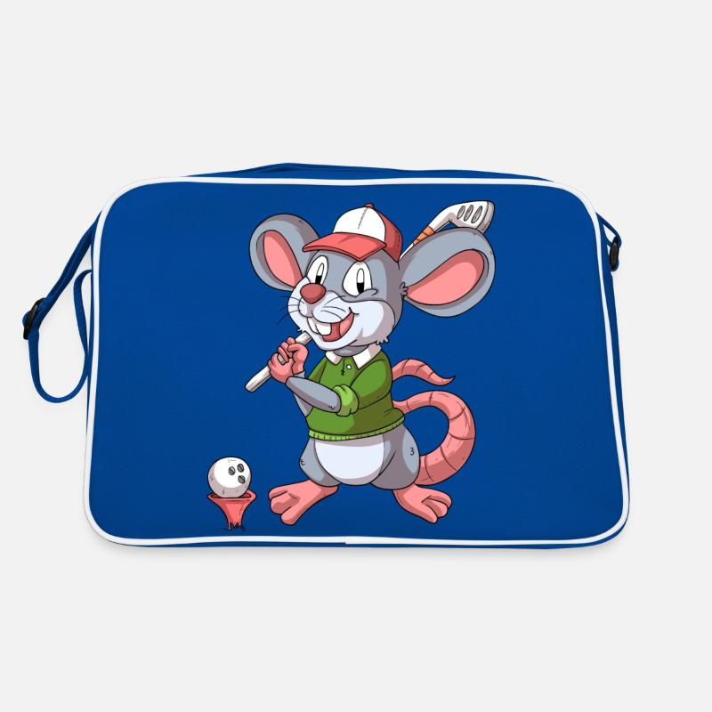 Golfer Mouse / Golfing Mouse Retro Bag