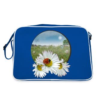 Summer meadow - Retro Bag - blue/white - Back