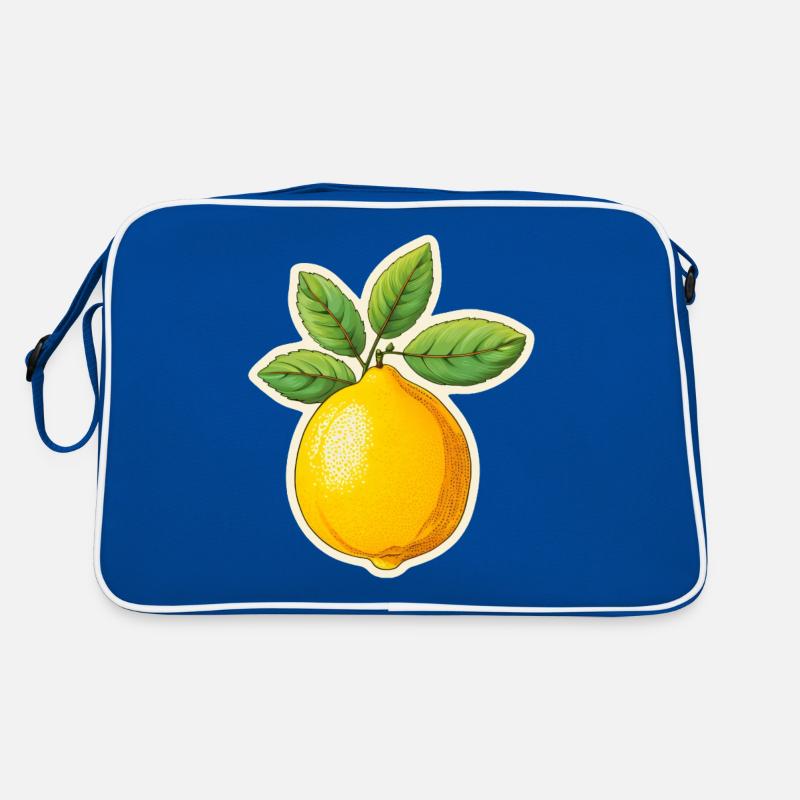 Lemon with 4 leaves Retro Bag