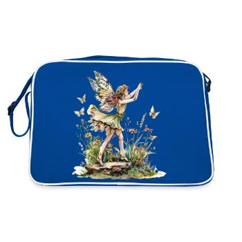 Fantaisie Fée Magie Conte de Fées Fille Nature Été - Sac Retro - bleu/blanc - Dos
