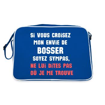 si vous croisez mon envie de bosser soyez sympas - Sac Retro - bleu/blanc - Dos