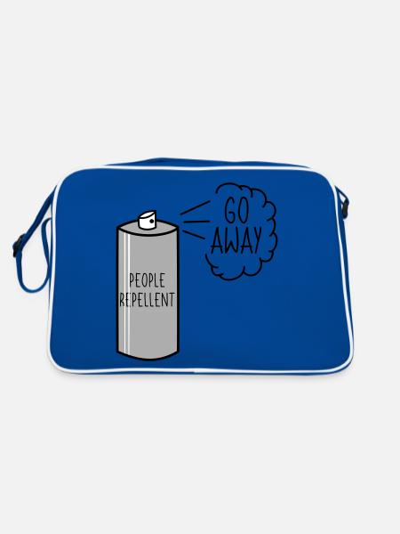 People Repellent Go Away Spray - Retro Bag - blue/white - Back
