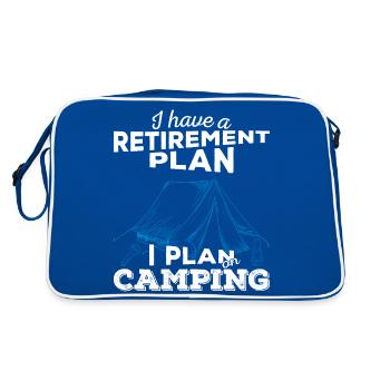 Régime de retraite de camping (lumière) - Sac Retro - bleu/blanc - Dos