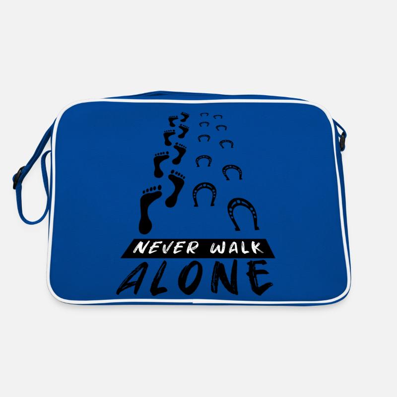 Never Walk Alone Pferd Hufeisen Reiterin Geschenk Retro Tasche