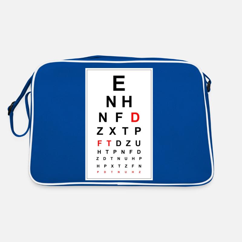 Citation de test de vue - Sac Retro - bleu/blanc