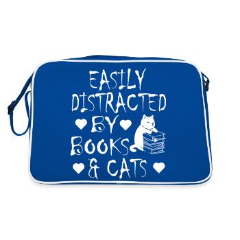 Cat Katze - Retro Bag - blue/white - Back