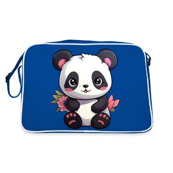 Panda mignon - Sac Retro - bleu/blanc - Dos