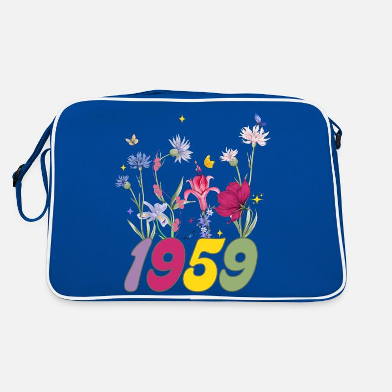 Année de naissance 1959 fleurs sauvages Sac Retro