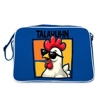 TALAHUHN Talahon Lustig Spruch Meme Deutschrap Rap - Retro Bag - blue/white - Back