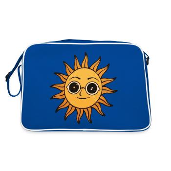 Soleil - Motifs Vintage - Sac Retro - bleu/blanc - Dos