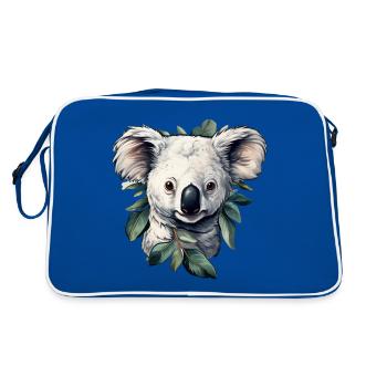 Koala - Retro Tasche - Blau/Weiß - Hinten