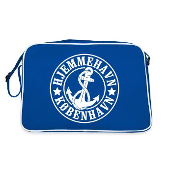 Kopenhagen - Retro Tasche - Blau/Weiß - Hinten
