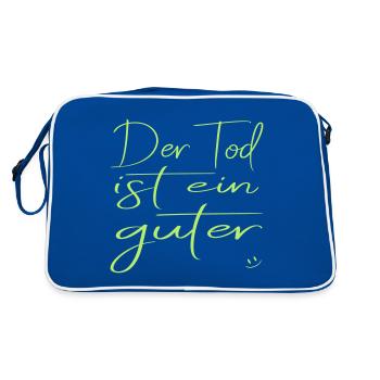 ein guter - Retro Tasche - Blau/Weiß - Hinten
