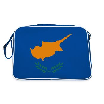 T-shirt de design de style chypriote - Sac Retro - bleu/blanc - Dos